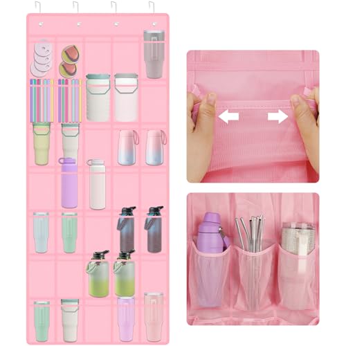 35 Pockets Door Hanging Cup Organizer Fit for Stanley Tumblers