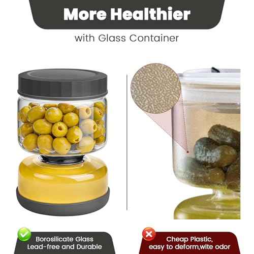 Glass Pickle Jar with Strainer Flip (25 Count)