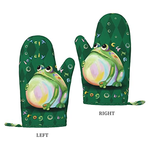 Cute Frog Oven Mitts and Pot Holders Sets of 2