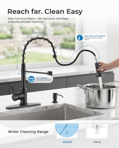 Utility Sink Faucet with Sprayer and Soap Dispenser