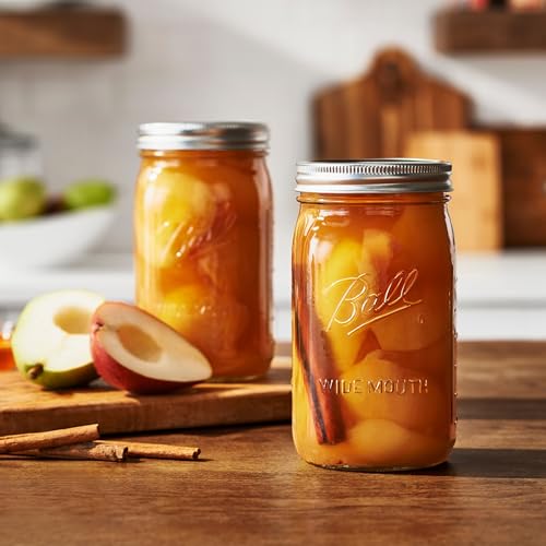 Wide Mouth Glass Mason Jars with Lids and Bands