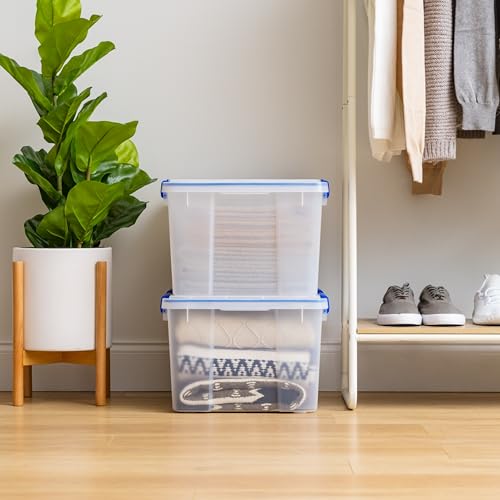 2 Pack 44 Qt Storage Bins with Gasket Lids (2 Count)