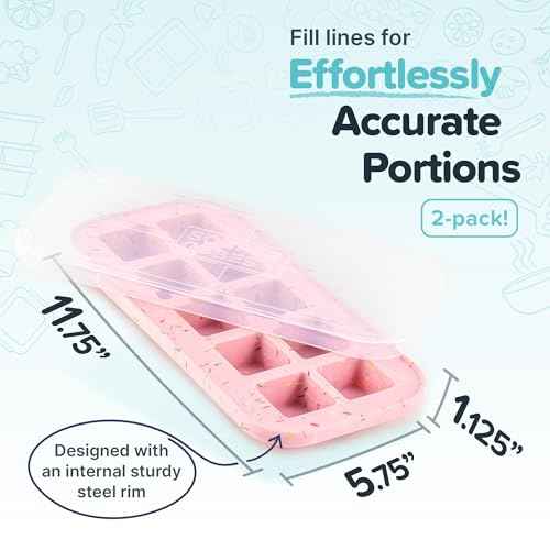 2 Tbsp Silicone Freezer Molds with Lids