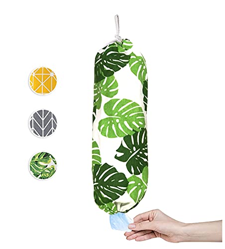 Green Wall Mount Plastic Bag Organizer