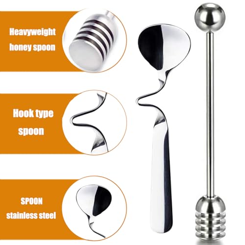 Stainless Steel Honey Spoons and Dipper