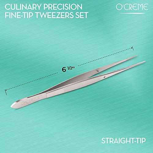 Stainless Steel Kitchen Tweezer Tongs with Fine Tip