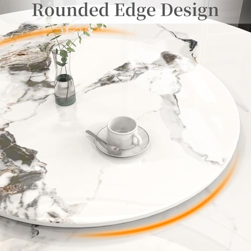 31.5" Lazy Susan for Table Top Tempered Glass Rotating Serving Tray for Dining Table