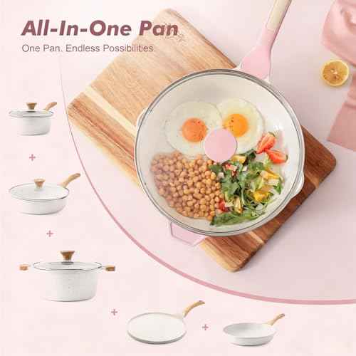 Nonstick Ceramic Skillet with Lid 11