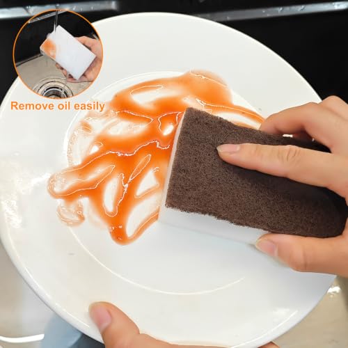 50 Pcs Individually Wrapped Sponges for Airbnb Apartment Brown (50 Count)