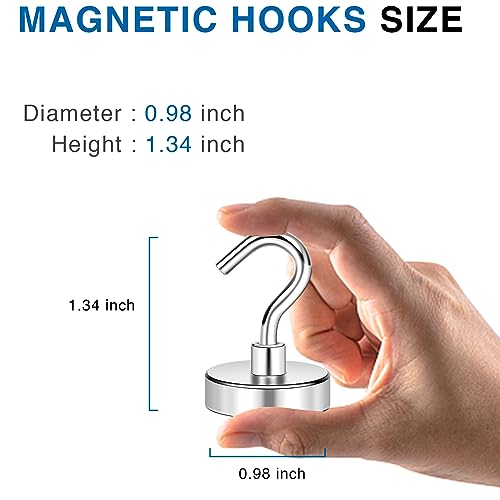 Magnetic Hooks Magnet Hook for Cruise Cabins 85LBS Essentials 6P (6 Count)