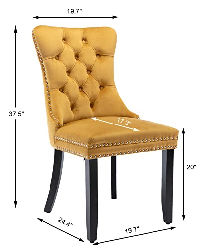 Gold Velvet Dining Chairs Set of 4 (4 Count)