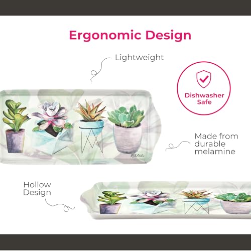 Succulent Sandwich Tray Decorative Rectangular Melamine