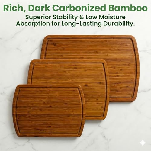 LUXURIOUS Bamboo Cutting Board 3 (3 Count)
