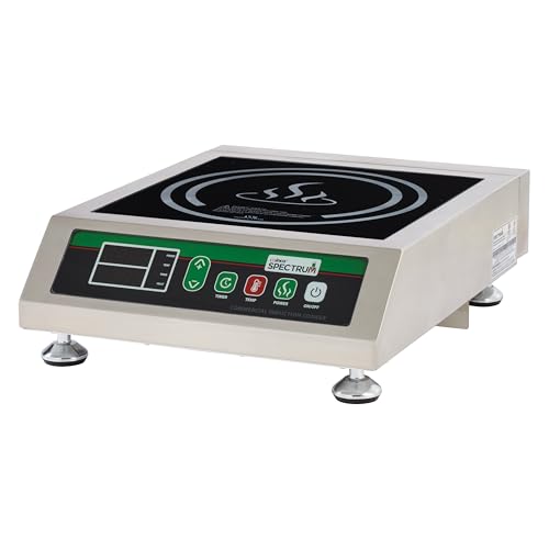 1800W (NEMA 5-20P Plug) Silver/Black Induction Cooktop Burner