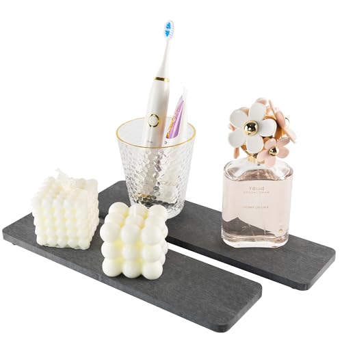 2Pcs Stone Soap Trays Water Absorbing Diatomite Coaster (2 Count)