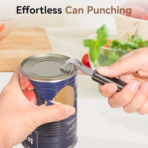 2-in-1 Can Punch Opener & Bottle Opener, 6.1" Compact