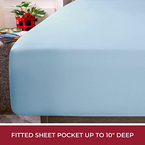 Iconic 4-PC, Ultra Soft Sheet Set (RV/Short Queen, Blue Hydrangea)