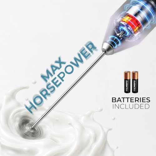 Powerful Milk Frother AA Batteries Included