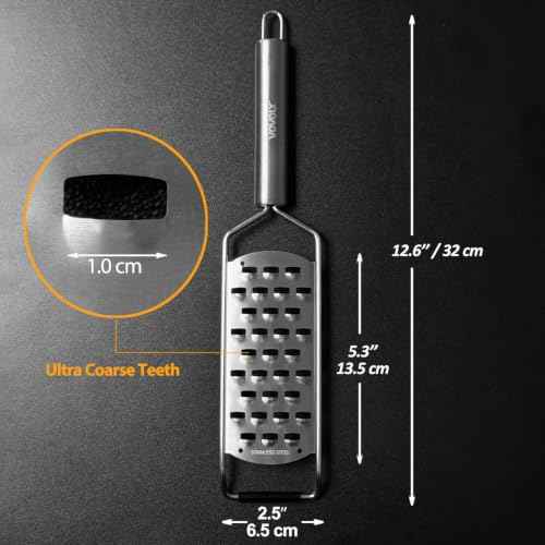 Ultra Coarse Grater & Hand Held Cheese Grater for Kitchen
