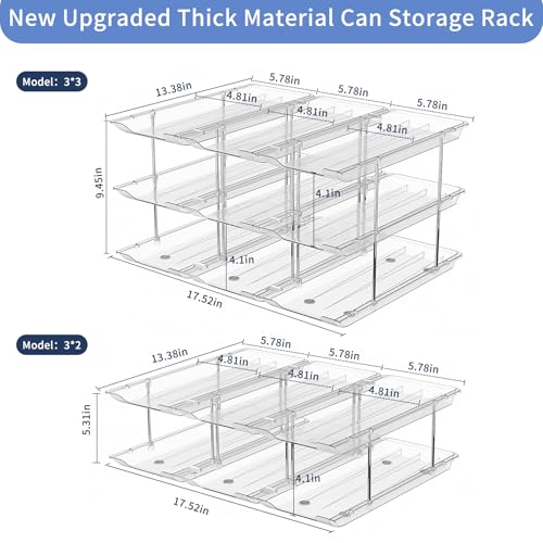 2 Pack 3 Tier Can Organizer for Pantry (72 Count)