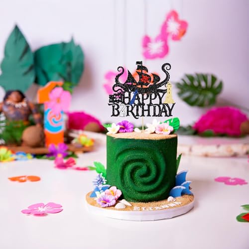 1Pcs Pirates Happy Birthday Cake Topper Pirate Ship Nautical Cake Pick for Pirates Theme Baby Shower Birthday Party Cake Decorations Supplies Gold