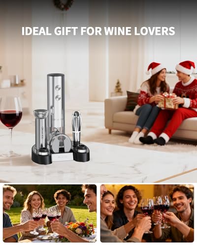 Electric Wine Bottle Opener Set Stainless Steel Rechargeable Wine Opener 8