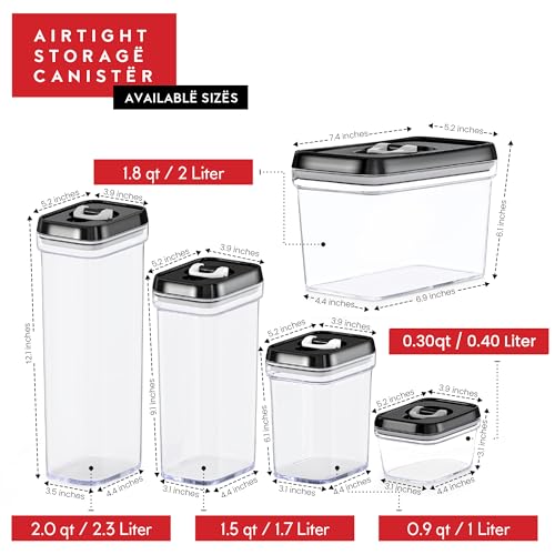 Airtight Food Storage Containers with Lids (5 Count)
