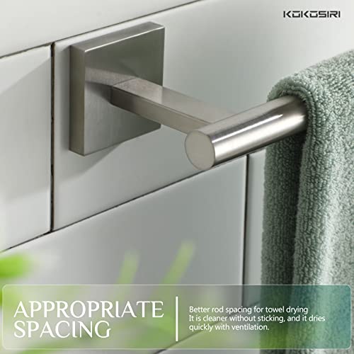 Towel Holder Brushed Nickel Bathroom Accessory Hand Towel Bars Wall Mounted Kitchen Cabinet Paper Holder Stainless Steel 2 Pack