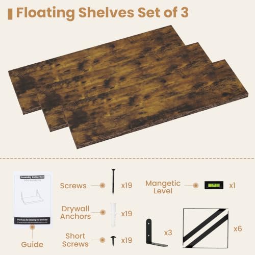 Floating Book Shelves for Wall