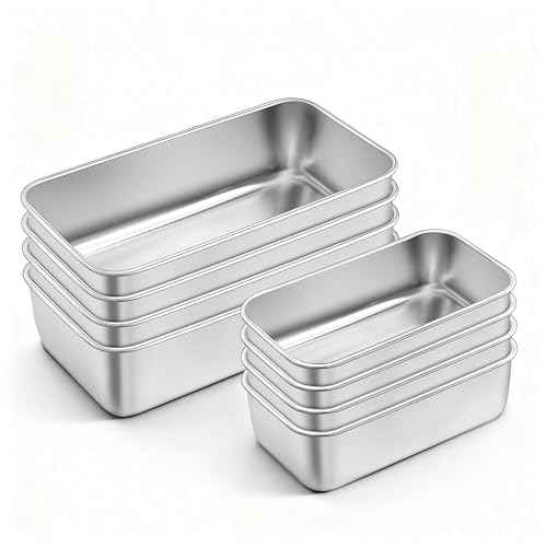 Loaf Pan Set 9x5Inch Bread Pans & 6.3x3.5Inch Mini Bread Baking Pan (8 Count)