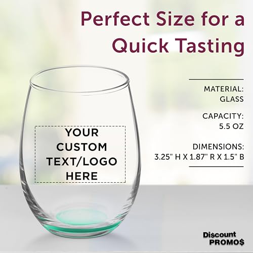 Custom Stemless Wine Glasses by ARC 5.5 oz Set of 12 (100 Count)