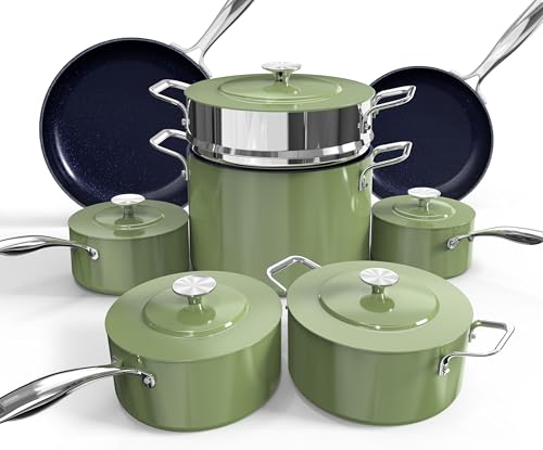 Lux 13pc Forged Lightweight Nonstick Ceramic Cookware Set