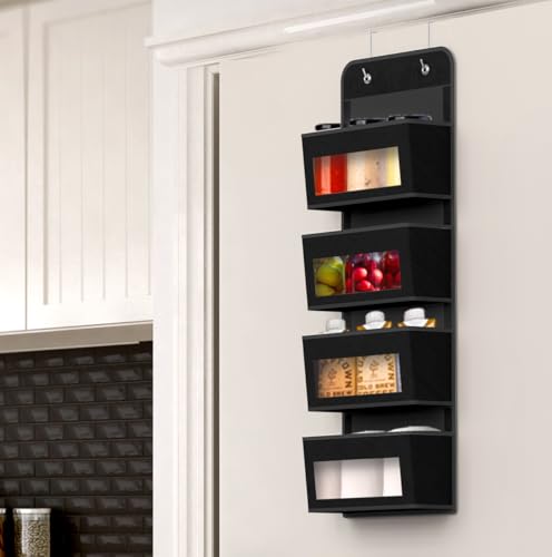 4 Clear Window Pocket Over Door Hanging Organizer