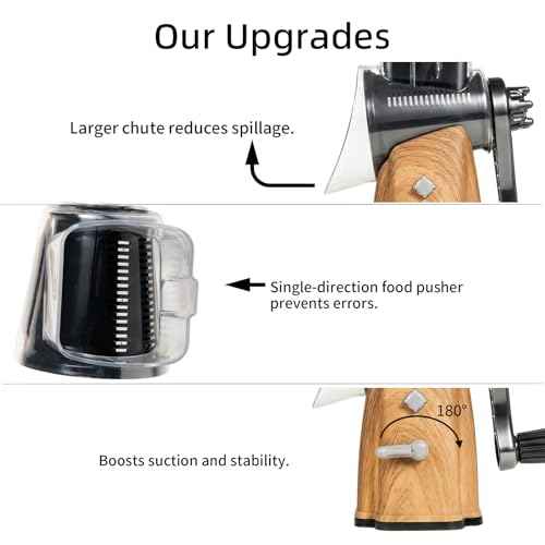 Upgrade Rotary Cheese Grater Shredder with Handle