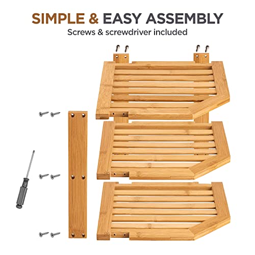 Bamboo Plate Organizer for Cabinet (2 Count)