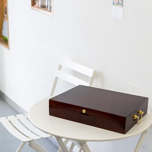 Wooden Silverware Chest without Silverware
