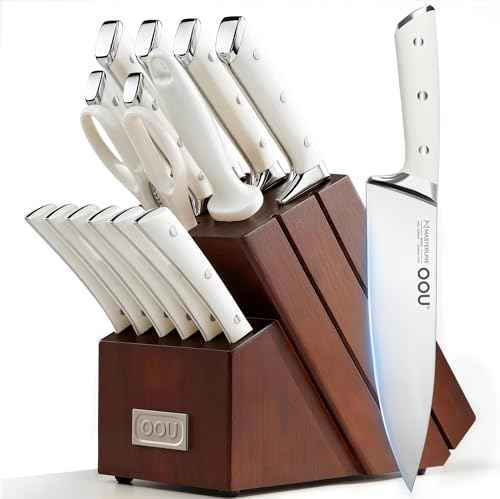 Knife Set 15 Pcs German High Carbon Stainless Steel Kitchen Knife Set (15 Count)