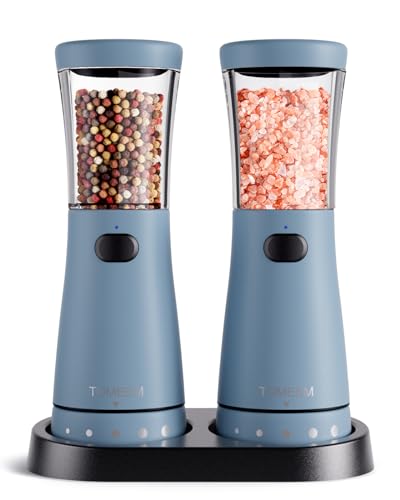 Electric Salt and Pepper Grinder Set with Storage Base (2 Count)