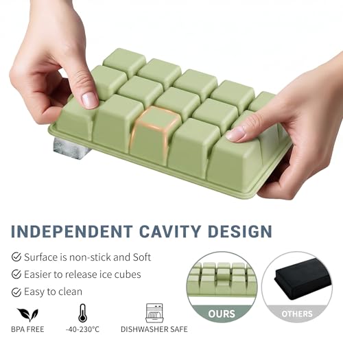 Silicone Ice Cube Tray 2 Pack (2 Count)