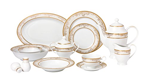 57 Piece 'Chloe' Bone China Dinnerware Set
