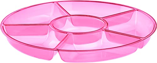 6 Sectional Round Plastic Serving Tray