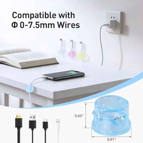 8 Pack Magnetic Cable Clips (8 Count)