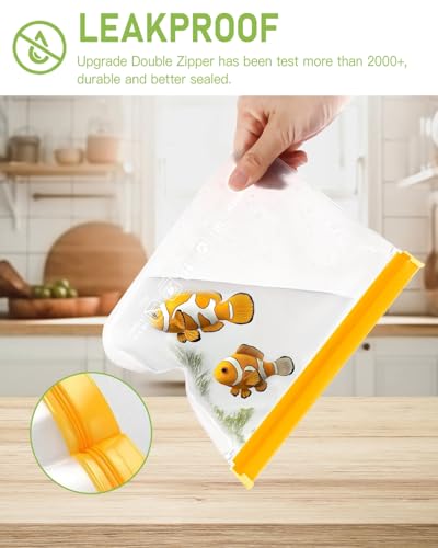 10Pack Reusable Quart Freezer Bags (10 Count)