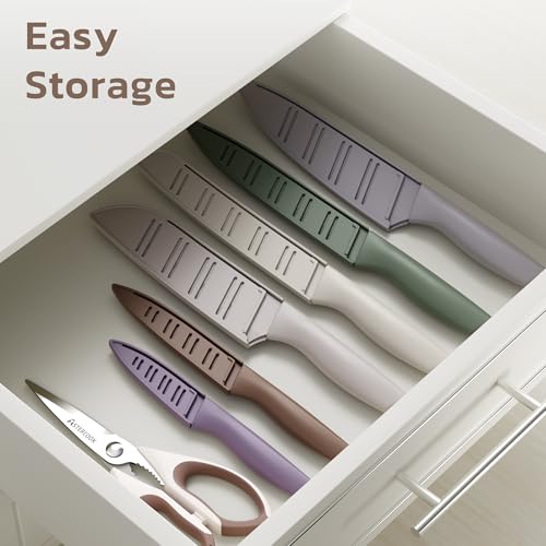 Knife Set 13 Pieces Kitchen Knives Set with Healthy Anti (13 Count)