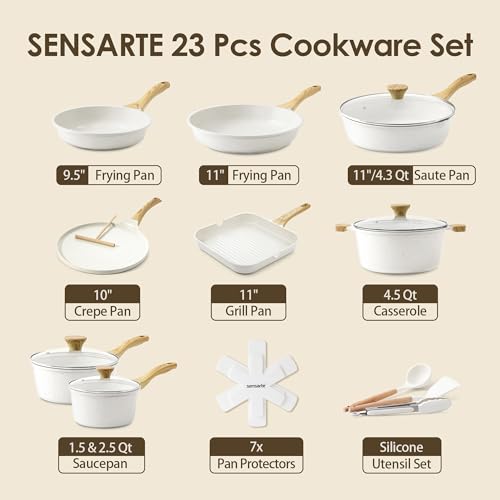 23 PCS Nonstick Ceramic Cookware Set