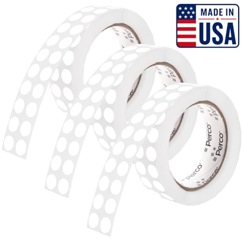 White Perforated Round Circle Dot Sticker 1 (3 Count)