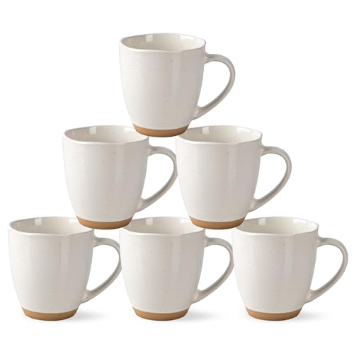 12oz Ceramic Coffee Mugs set of 6 (6 Count)