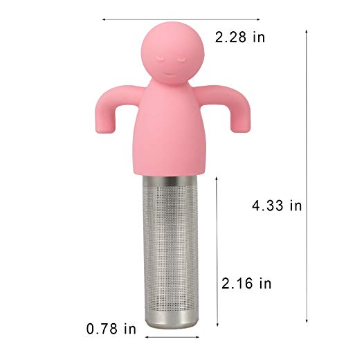 Loose Leaf Tea Infuser Tea Steeper for Girl Kid Extra Fine Mesh Pink