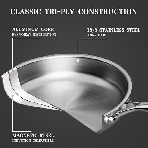 Stainless Steel Cookware Set Pots And Pans Set with Steamer Basket
