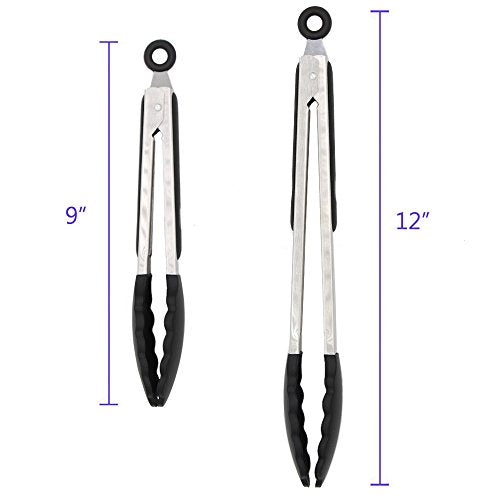 2 Pack Silicone Kitchen Tongs